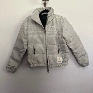 NWT Vintage Bogner Sport Cella Gray Reflective Style Ski Puffer Jacket 6
